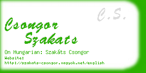 csongor szakats business card