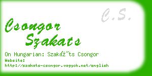 csongor szakats business card